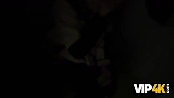 VIP4K. Funky Town started sucking his Dick in a Public Toilet
