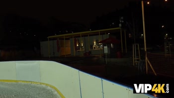 VIP4K. Funky Town started sucking his Dick in a Public Toilet