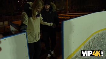 VIP4K. Funky Town started sucking his Dick in a Public Toilet