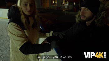 VIP4K. Funky Town started sucking his Dick in a Public Toilet