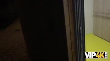 VIP4K. Funky Town started sucking his Dick in a Public Toilet