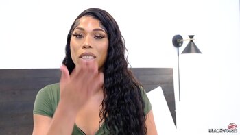 Honey's Solo Spotlight: Cute Black TGirl Teases in Pantyhose
