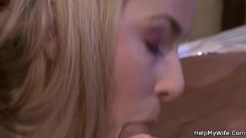 Blonde Wife Shares Big Cock with Friend While Husband Watches
