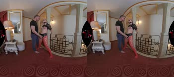 Blonde Submissive Gets Bound and Banged in Crotchless Fishnets VR