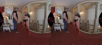 Blonde Submissive Gets Bound and Banged in Crotchless Fishnets VR