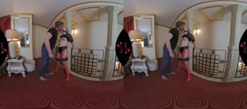Blonde Submissive Gets Bound and Banged in Crotchless Fishnets VR