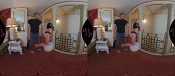 Blonde Submissive Gets Bound and Banged in Crotchless Fishnets VR
