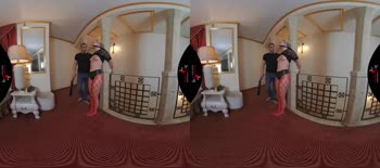 Blonde Submissive Gets Bound and Banged in Crotchless Fishnets VR