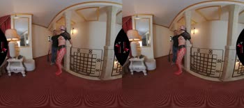 Blonde Submissive Gets Bound and Banged in Crotchless Fishnets VR