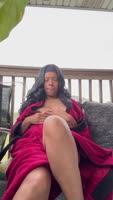 Redd Dahlia's Raunchy Solo: Ebony MILF Teases with Dildo in Public