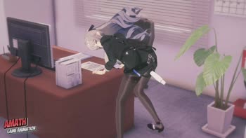 AmathGameAnimation - Bronya Zaychik's Office Orgy: Big Tits, Sweet Pussy & Honkai Impact Cosplay