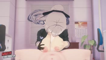 AmathGameAnimation - Bronya Zaychik's Office Orgy: Big Tits, Sweet Pussy & Honkai Impact Cosplay