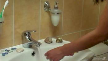 Young Brunette Anoushka's Morning Routine Exposed