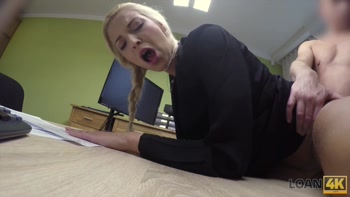 Blonde Angel Pays With Sex For Flexible Credit Conditions
