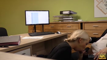 Blonde Angel Pays With Sex For Flexible Credit Conditions