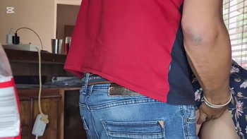 Quick cheating standing missionary with my friends wife while he is in the bathroom