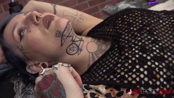 River's Inked Awakening: Tattooed Beauty's Intimate Aftercare