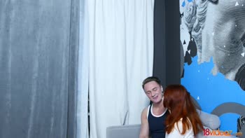Blazing Desire: Redhead Teen (18+)'s Passionate Fuck & Cumshot