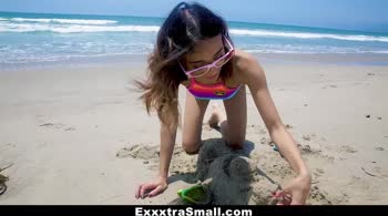 ExxxtraSmall - Cutie Fucked in Rainbow Swimsuit