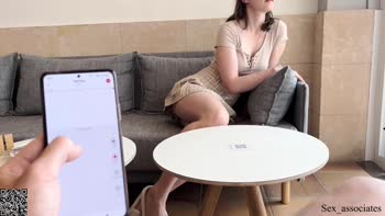 Sex_Associates - My Remote Control Toy Makes Her Squirt in Public Cafe POV