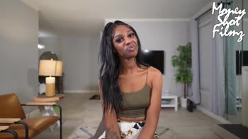 Money Shot Babez: Ebony Teen (18+) Maid Swallows For A Raise