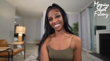 Money Shot Babez: Ebony Teen (18+) Maid Swallows For A Raise