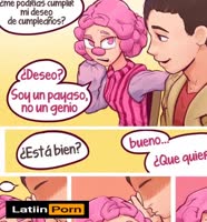 LatiinPorn's Cartoon Seduction: Clown Girl vs. Powerpuff's Big Dick