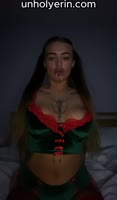 Unholyerin's Innocent Debut: Tattooed Teen (18+) Fingers Her Big Ass & Cums