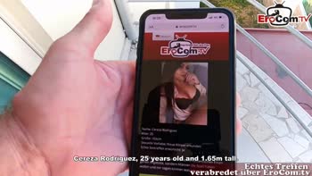 Oralsex Delights: German Teen (18+)'s Sizzling Blowjob Date with a Tattooed Latina
