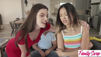 Cocky Cosplay With Lulu Chu & Fiona Frost Sucking Two Juicy Cocks