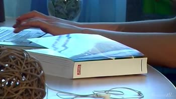 Yo's Sensual Seduction: A Hot Brunette Reads Porn in HD