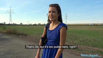 Public Agent Tight Sexy Czech Shaved Pussy Fucked Outdoors