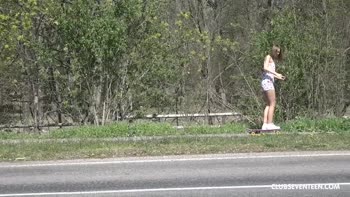 Tattooed Teen (18+) Takes on Monster Cocks in Public
