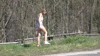 Tattooed Teen (18+) Takes on Monster Cocks in Public