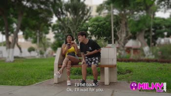 Horny Latina Cariosa Offers Her Big Ass in Public