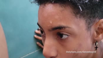 Papifire100's Teen (18+) Tomboy Takes Cock in Shower