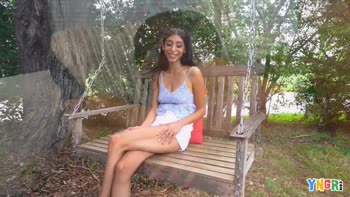Bella's Petite Pussy Pleasure: Sucking BBC in Nature