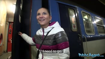 Public Agent - Teen (18+) with slippery tight pussy comes to my room instead of catching the train