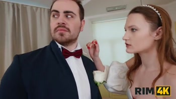 RIM4K. Threesome with the Bride and her Friend