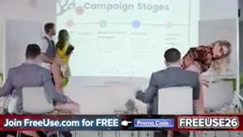 The Entire Office Uses Penelope Kay's Mouth and Cunt as a Cock Hugger