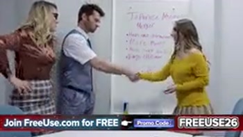 The Entire Office Uses Penelope Kay's Mouth and Cunt as a Cock Hugger