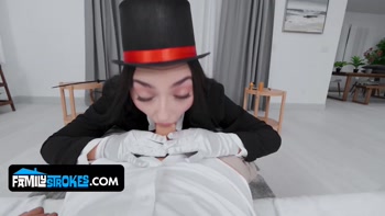 Magician Girl Deep Throats Huge Cock