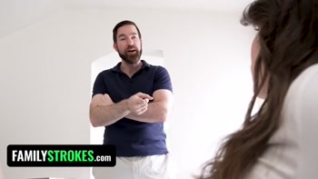 Cute Step Daughter Brooke Johnson Gaggs And Spits On Step Daddy's Thick Cock - FamilyStrokes