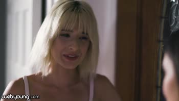 Blonde Cuties Share Steamy Affair of Tongue Play
