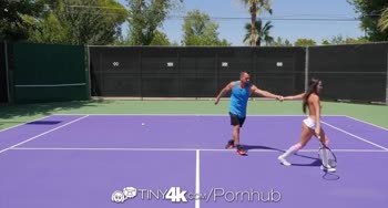 Lily Adams' Tiny 4K Tennis Rivalry Turns into a Big Cock Fuck