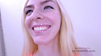 Sexy Blonde Teen (18+)'s Casting Couch Audition Goes Wild