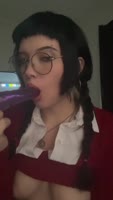 Kgirlfriend's Nerd Girl Sucks Dick in High Definition 60FPS