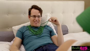 Danni Rivers Teaches Kiara Cole to Deep Throat for St. Patrick's Day Beads