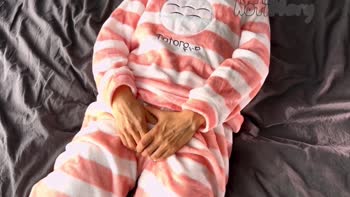 hotiMary's Pajama Pleasure: Petite Babe Masturbates to Bliss