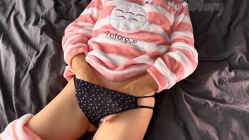 hotiMary's Pajama Pleasure: Petite Babe Masturbates to Bliss